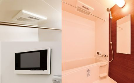 1日の疲れを癒すバスルームは入居者目線の設備が充実