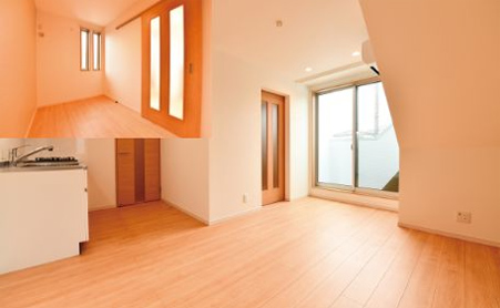 広々としたLDKで快適性を重視、独立した寝室は女性に好評です